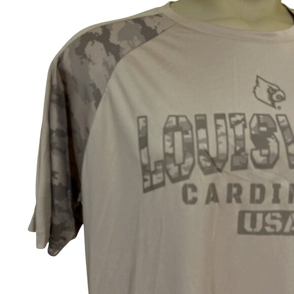 Louisville Cardinals Colosseum OHT Tan Camo SS Crew Neck Tee Shirt Mens L New - Picture 2 of 10